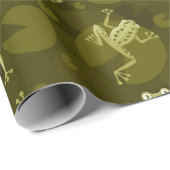 かわいい笑顔のカエルのラッピング紙 ラッピングペーパー (ロールコーナー)