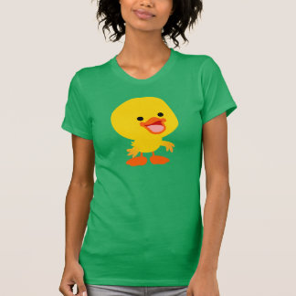 かわいい笑顔のカモの女性Tシャツ Tシャツ