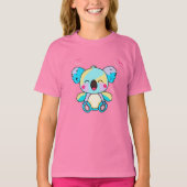 かわいい笑顔のカワイイ赤ちゃんコアラとハートマーク Tシャツ (正面)