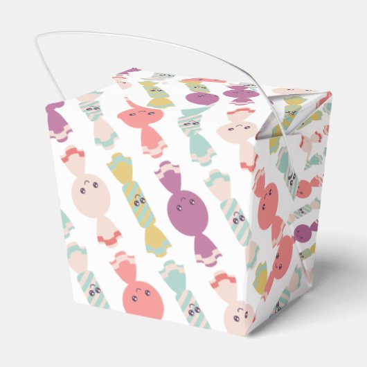 かわいい笑顔のキャンディーギフトボックス フェイバーボックス (裏面サイド)