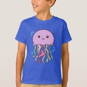 かわいい笑顔のクラゲと泡 Tシャツ (正面)