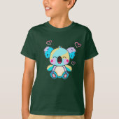 かわいい笑顔のコアラベイビーとハートマーク Tシャツ (正面)