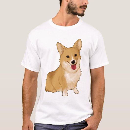 かわいい笑顔のコルギ Tシャツ (正面)