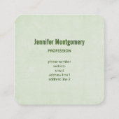 かわいい笑顔のサボテン着用ジュエリー水彩 スクエア名刺 (裏面)