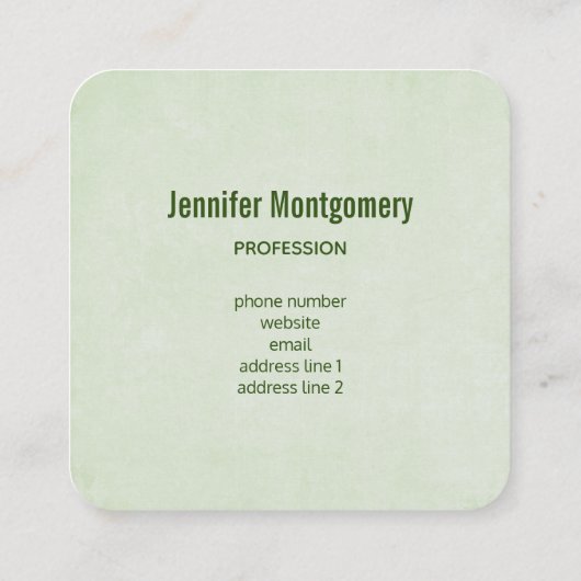 かわいい笑顔のサボテン着用ジュエリー水彩 スクエア名刺 (裏面)