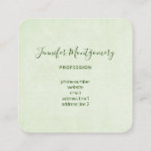 かわいい笑顔のサボテン着用ジュエリー水彩 スクエア名刺 (裏面)