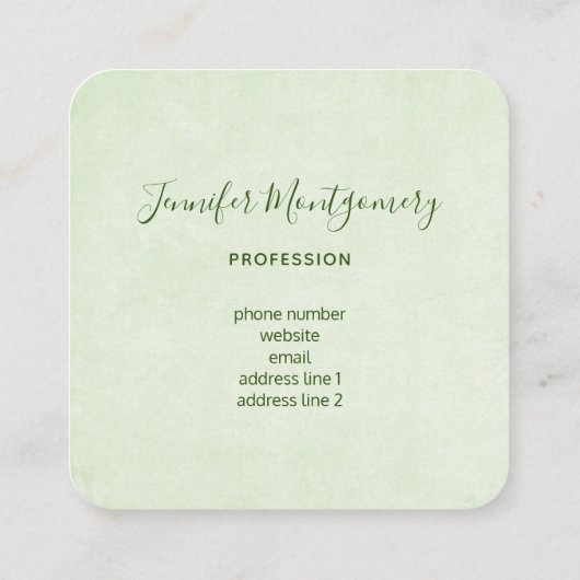 かわいい笑顔のサボテン着用ジュエリー水彩 スクエア名刺 (裏面)