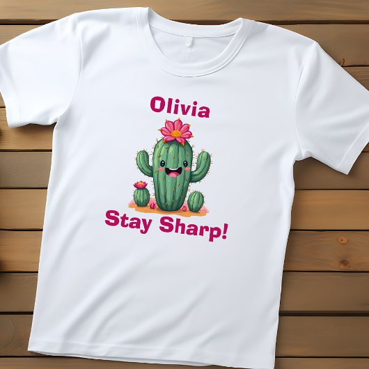 かわいい笑顔のサボテン「Stay Sharp!」 トドラーTシャツ