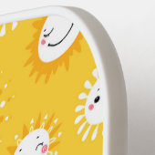 かわいい笑顔のサンカートゥーンアート ピックルボールラケット (左詳細)