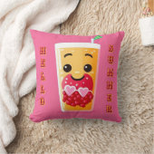 かわいい笑顔のジュース鮮やかグラス クッション (ブランケット)