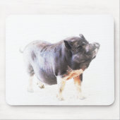 かわいい笑顔のファームピグアート マウスパッド (正面)