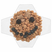 かわいい笑顔のフルーツとシリアル顔 サッカーボール (フラット)