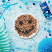 かわいい笑顔のフルーツとシリアル顔 ペーパープレート (パーティー)