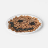 かわいい笑顔のフルーツとシリアル顔 ペーパープレート (アングル)