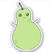 かわいい笑顔のフルーツシール シール (正面)