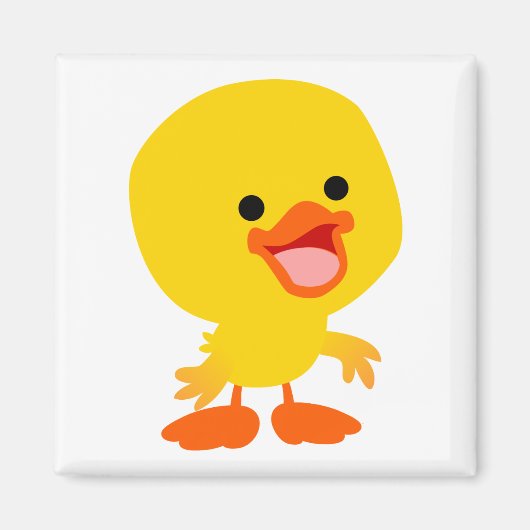 かわいい笑顔のマンガのアクリングマグネット マグネット (正面)