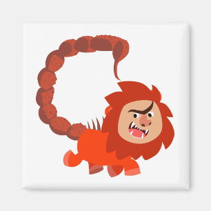 かわいい笑顔のマンティコアマグネット マグネット