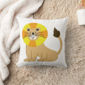 かわいい笑顔のライオンは友達になる クッション (ブランケット)