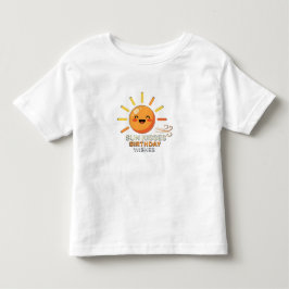 かわいい笑顔の太陽のバースデーグッズ トドラー用ファインジャージー トドラーTシャツ