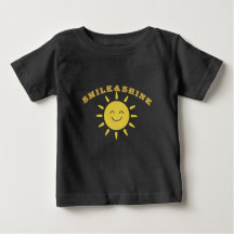 かわいい笑顔の太陽ベイビーTシャツ