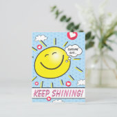 かわいい笑顔の太陽保光勇気付けられる ポストカード (スタンド正面)