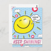 かわいい笑顔の太陽保光勇気付けられる ポストカード (正面/裏面)