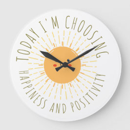 かわいい笑顔の太陽 ラージ壁時計