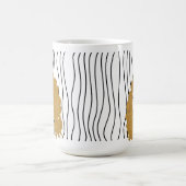 かわいい笑顔の女ストライプののマグカップ。外観の選択 コーヒーマグカップ (中央)