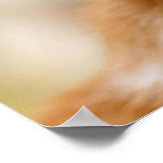 かわいい笑顔の子猫おもしろい顔猫ニャー写真 ポスター (角)