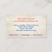 かわいい笑顔の家づくりサービス 名刺 (裏面)