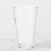 かわいい笑顔の幽霊日本の&茶漢字 タンブラーグラス (左)