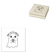 かわいい笑顔の幽霊日本の&茶漢字 ラバースタンプ (押印)