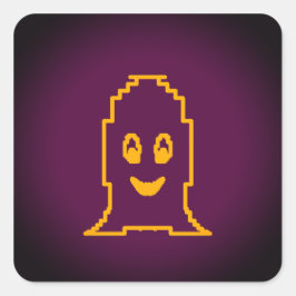 かわいい笑顔の幽霊 スクエアシール