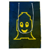 かわいい笑顔の幽霊 ミディアムペーパーバッグ (裏面)