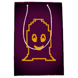 かわいい笑顔の幽霊 ミディアムペーパーバッグ