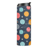 かわいい笑顔の惑星パターン タンブラー (回転左)