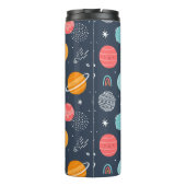 かわいい笑顔の惑星パターン タンブラー (裏面)