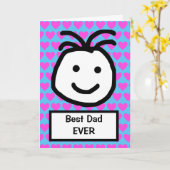 かわいい笑顔の最高の顔パパエバーファーズデイカード カード (黄色い花)