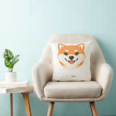 かわいい笑顔の柴犬 カスタムネームアクセント クッション (椅子)