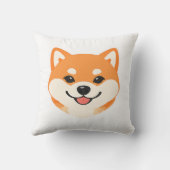 かわいい笑顔の柴犬 カスタムネームアクセント クッション (裏面)