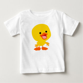 かわいい笑顔の漫画のアヒルベビーTシャツ ベビーTシャツ