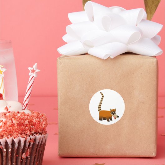 かわいい笑顔の漫画コアマンドリのステッカー ラウンドシール (パーティー)