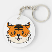かわいい笑顔の漫画タイガー キーホルダー (裏面)