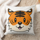 かわいい笑顔の漫画タイガー クッション (ブランケット)