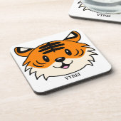 かわいい笑顔の漫画タイガー コースター (左側)