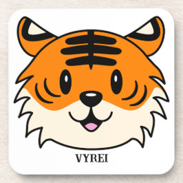 かわいい笑顔の漫画タイガー コースター