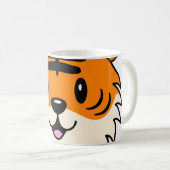 かわいい笑顔の漫画タイガー コーヒーマグカップ (正面右)