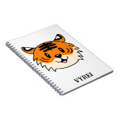 かわいい笑顔の漫画タイガー ノートブック (右側)