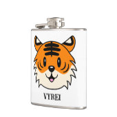 かわいい笑顔の漫画タイガー フラスク (左)