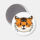 かわいい笑顔の漫画タイガー マグネット (正面/裏面)